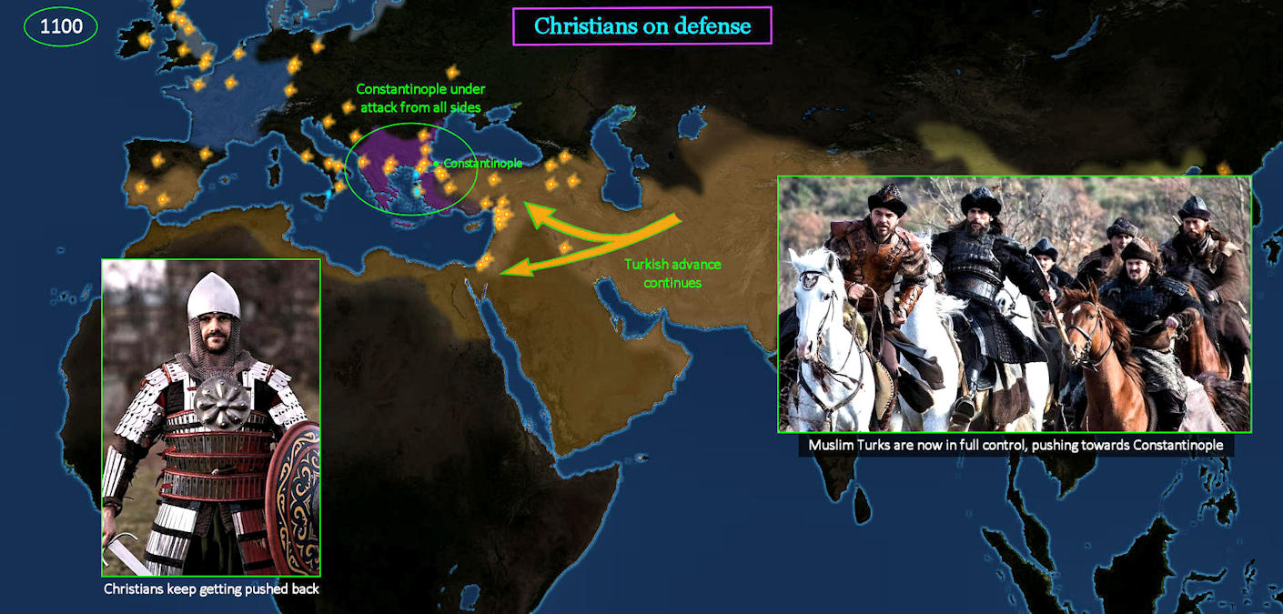 Byzantines under pressure, 110 map